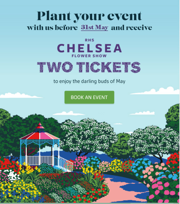 Chelsea flower shows, Conference venue's promotion
