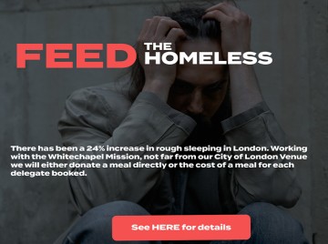 feed the homeless, conference venues helping out