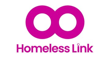 homeless link logo, pink, adjoining circles