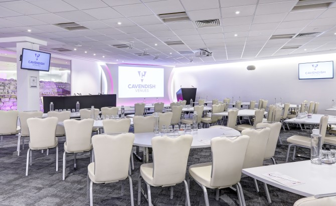 half cabaret style, conference room, conference booking