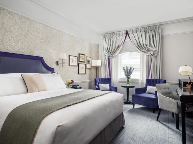 accommodation, Langham hotel, bright bedroom